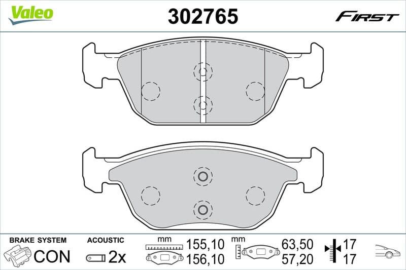 Brake Pad Set, disc brake ESSENTIAL 302765