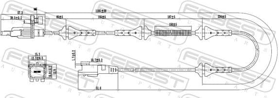 Sensor, wheel speed 25606-001 - image 2