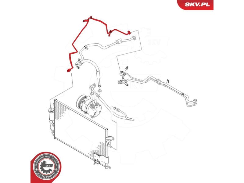 High/Low-pressure Line, air conditioning 43SKV588 - image 7