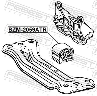 Mounting, automatic transmission BZM-2059ATR