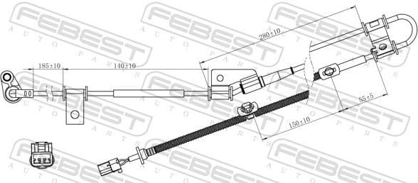 Sensor, wheel speed 12606-004 - image 2