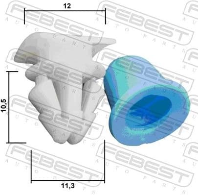 Clip, trim/protection strip 88570-169 - image 2