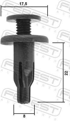 Clip, trim/protection strip 88570-111 - image 2