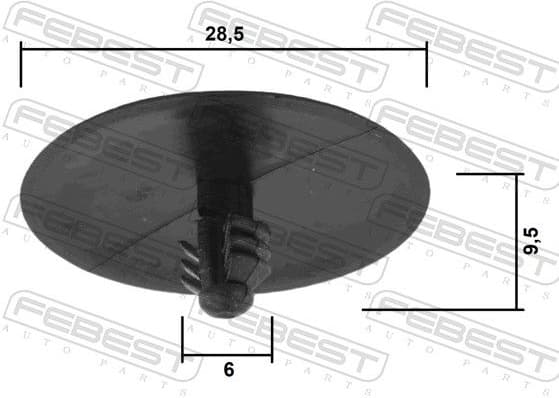 Clip, trim/protection strip 88570-127 - image 2