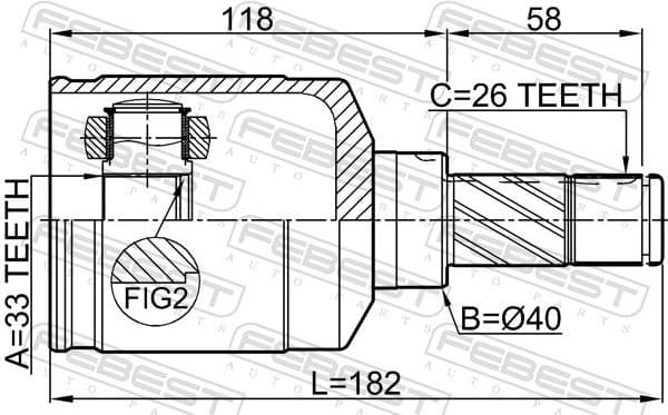 Joint Kit, drive shaft 2411-DUSTMTLH - image 2