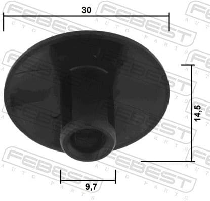 Clip, trim/protection strip 88570-222 - image 2