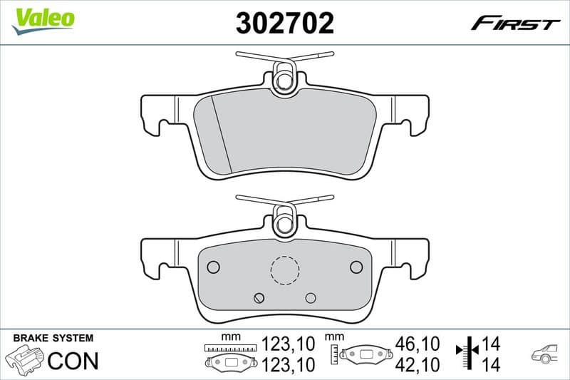 Brake Pad Set, disc brake ESSENTIAL 302702