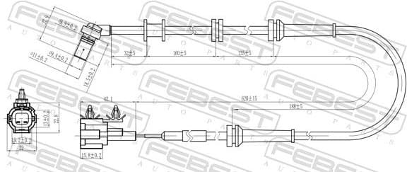 Sensor, wheel speed 02606-009 - image 2