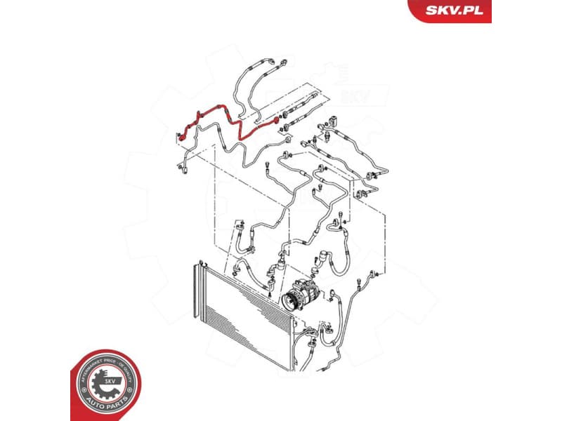 High/Low-pressure Line, air conditioning 43SKV583 - image 5