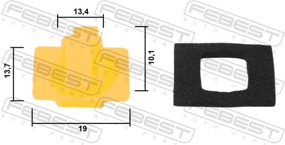 Clip, trim/protection strip 88570-189 - image 2