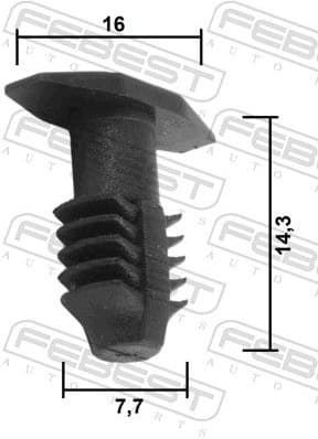 Clip, trim/protection strip 88570-195 - image 2