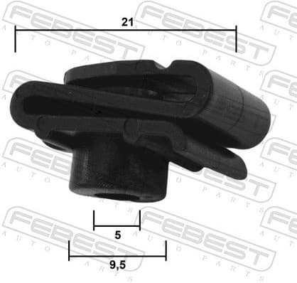 Clip, trim/protection strip 88570-196 - image 2