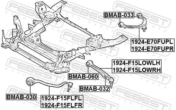 Control/Trailing Arm, wheel suspension 1924-F15FLFL