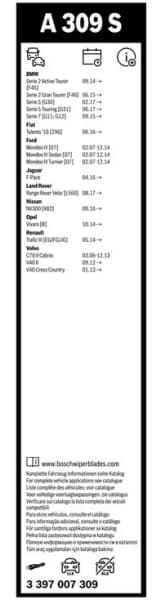 Wiper blade set BOSCH 2psc 3397007309 - image 5