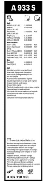 Wiper blade set BOSCH 2psc 3397118933 - image 5