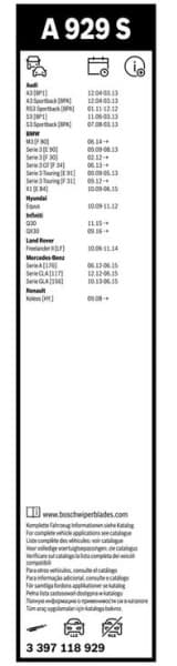 Wiper blade set BOSCH 2psc 3397118929 - image 3