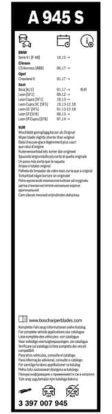 Wiper blade set BOSCH 2psc 3397007945 - image 5