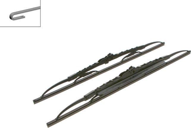 Wiper blade set BOSCH 2psc 3397118423 - image 2
