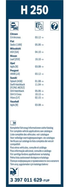 Wiper blade BOSCH, 1psc 3397011629 - image 2