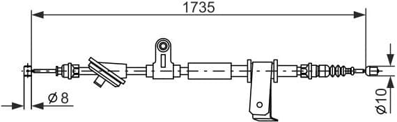Cable Pull, parking brake 1 987 477 112 - image 2