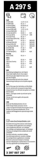 Wiper blade set BOSCH 2psc 3397007297 - image 5