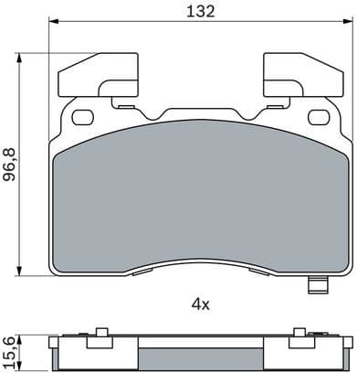 Brake Pad Set, disc brake 0986424894 - image 5