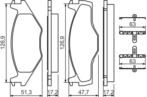 Brake Pad Set, disc brake 0986494057 - image 8
