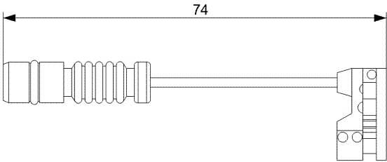 Warning Contact, brake pad wear 1 987 473 008 - image 6