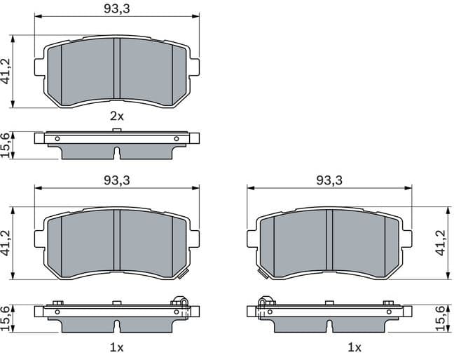 Brake Pad Set, disc brake 0 986 424 956 - image 6