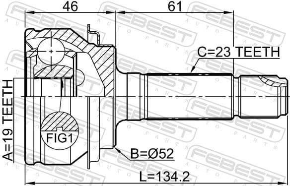 Joint Kit, drive shaft 0310-RWR - image 2