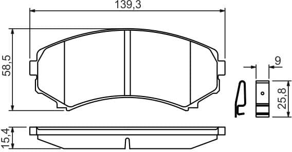 Brake Pad Set, disc brake 0986424709 - image 8