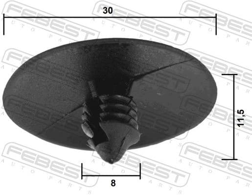 Clip, trim/protection strip 88570-151 - image 2