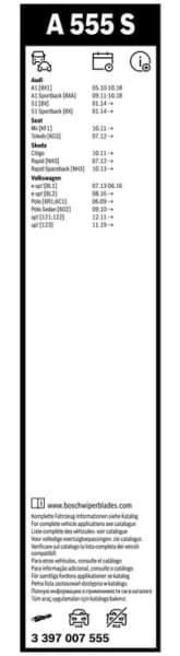 Wiper blade set BOSCH 2psc 3397007555 - image 5