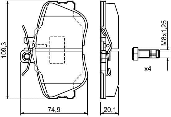 Brake Pad Set, disc brake 0986460977 - image 3