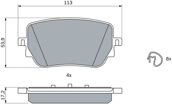 Brake Pad Set, disc brake 0 986 424 890 - image 6
