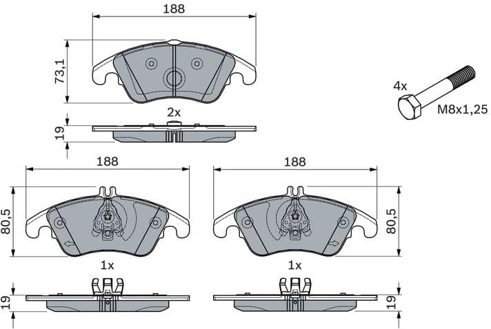 Brake Pad Set, disc brake 0986494263 - image 9