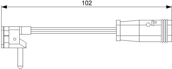 Warning Contact, brake pad wear 1987473019 - image 6