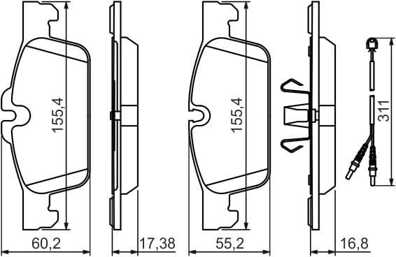 Brake Pad Set, disc brake 0986494527 - image 8