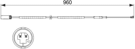 Warning Contact, brake pad wear 1987473523 - image 6
