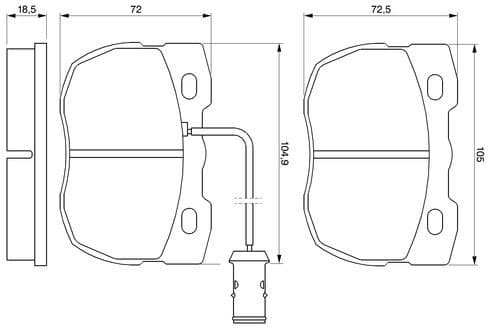 Brake Pad Set, disc brake 0986424287 - image 12