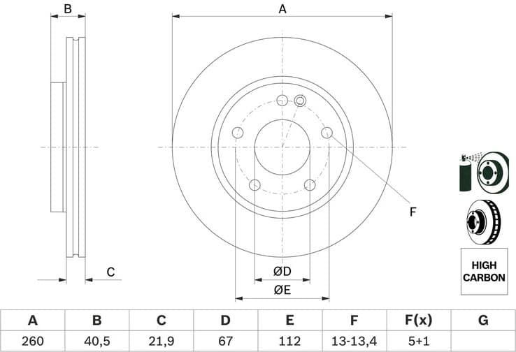 Brake Disc 0986478875 - image 6