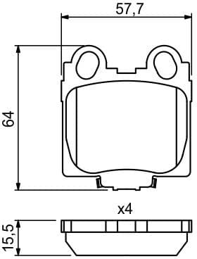 Brake Pad Set, disc brake 0986494231 - image 3