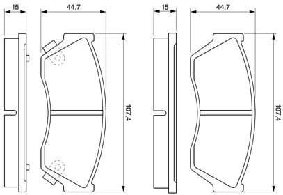 Brake Pad Set, disc brake 0986493340 - image 6