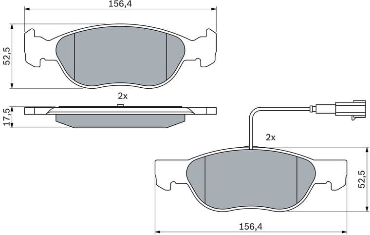 Brake Pad Set, disc brake 0986424362 - image 12