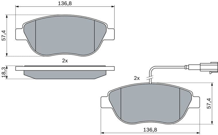 Brake Pad Set, disc brake 0986494464 - image 13