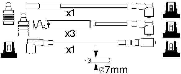 Ignition Cable Kit 0986356747 - image 10