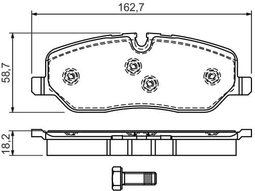 Brake Pad Set, disc brake 0986494147 - image 2