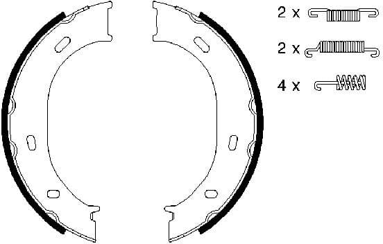 Brake Shoe Set, parking brake 0986487610 - image 9