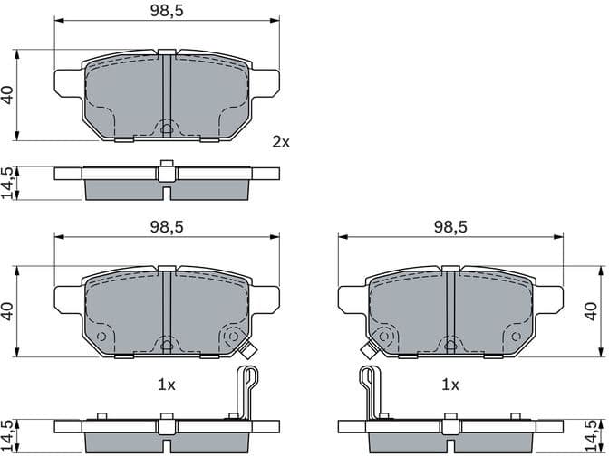 Brake Pad Set, disc brake 0986494748 - image 13