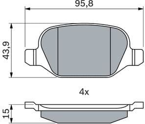 Brake Pad Set, disc brake 0986424553 - image 14